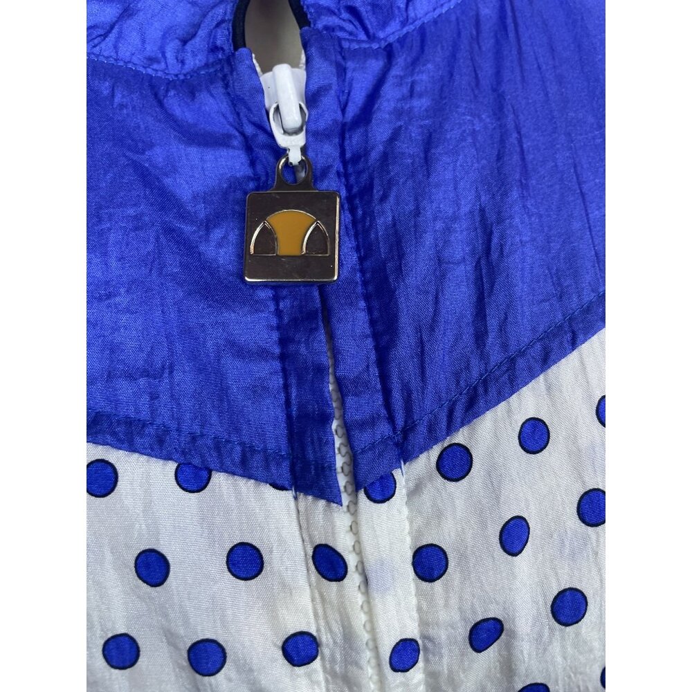 Vintage Ellesse Women's White And Blue Polka Dots Tracksuit Sz 12 View 5